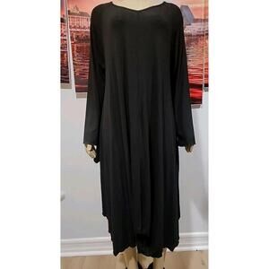 Dress To Kill By Jane Mohr Black Knit One Size Tank Tunic Dress #CB5